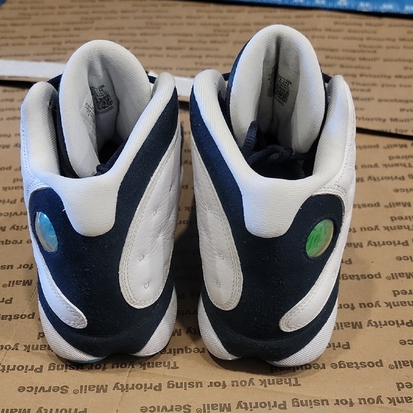 Jordan Kids White and Black Sneakers with Blue Accents main image 12